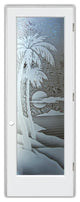 Interior Prehung Door or Interior Slab Door - Palm Sunset - Primed - 24" x...