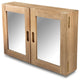 Traditional Solid Teak Double Door Mirrored Medicine Cabinet