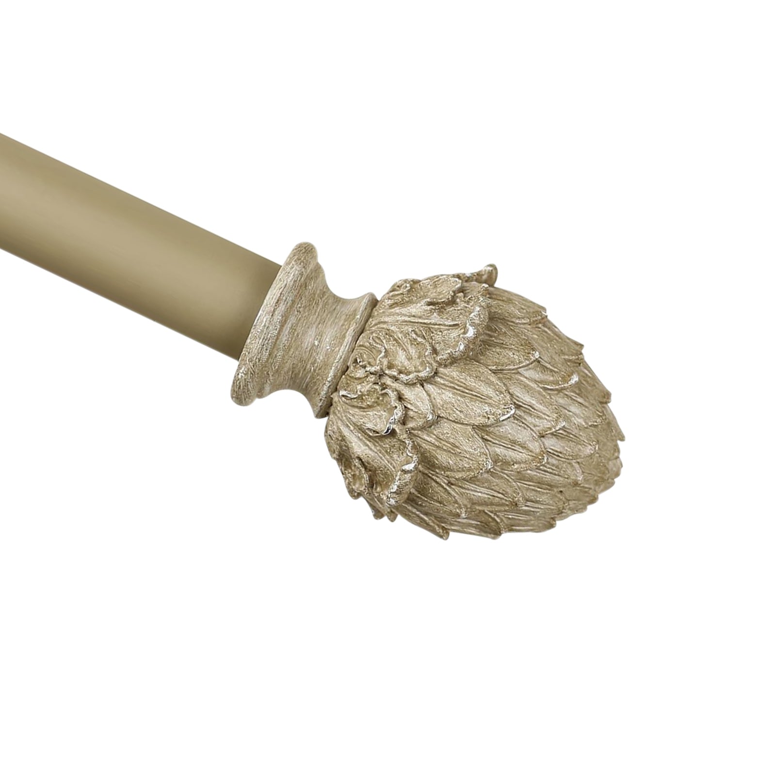 1" Diameter Artichoke Curtain Rod, 48"-84", Cottage