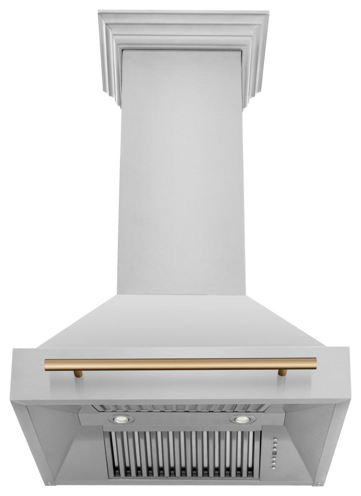 ZLINE 30" Stainless Steel Hood With Stainless Steel Shell, 8654STZ-30-CB