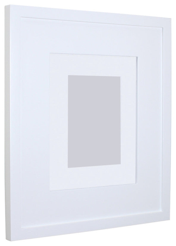 Compact Portrait 11"x14" Mirrored Medicine Cabinet by Fox Hollow Furnishings, Contemporary White