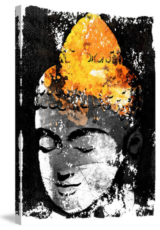 Marmont Hill, "Buddha Black Gold" by Rick Martin Print on Wrapped Canvas, 24x36