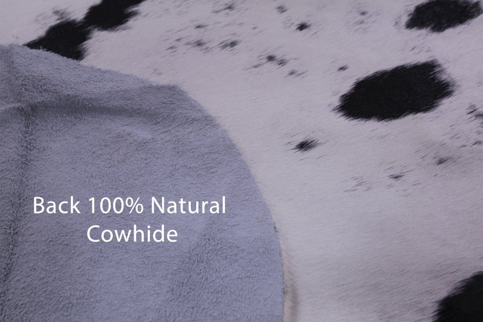 7' 1" X 6' 3" Salt and Pepper Natural Cowhide Rug C1603