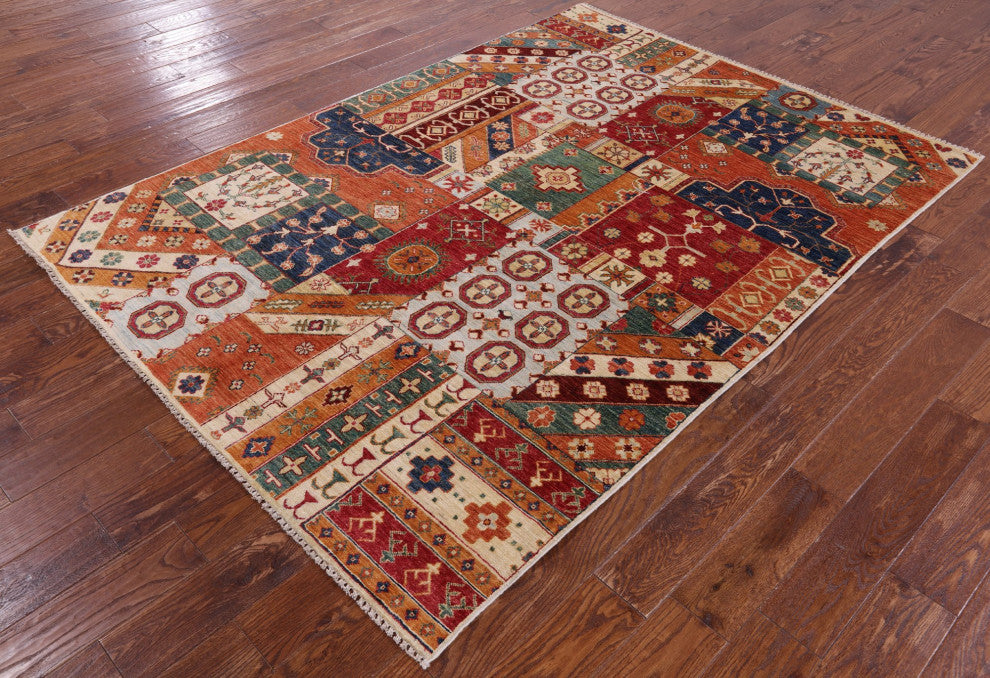 Super Kazak Hand Knotted Wool Rug 5' 6" X 7' 9" Q11078