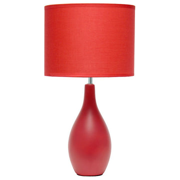 Creekwood Home Essentix 18" Dewdrop Desk Lamp/Matching Shade, Red - CWT-2000-RE