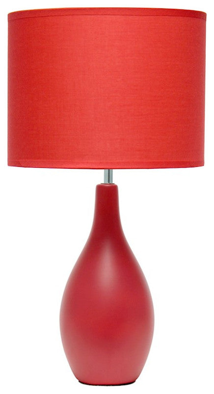 Creekwood Home Essentix 18" Dewdrop Desk Lamp/Matching Shade, Red - CWT-2000-RE