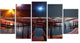 Planet of Souls Alien Land, Landscape Canvas Art Print, 60"x32", 5 Panels