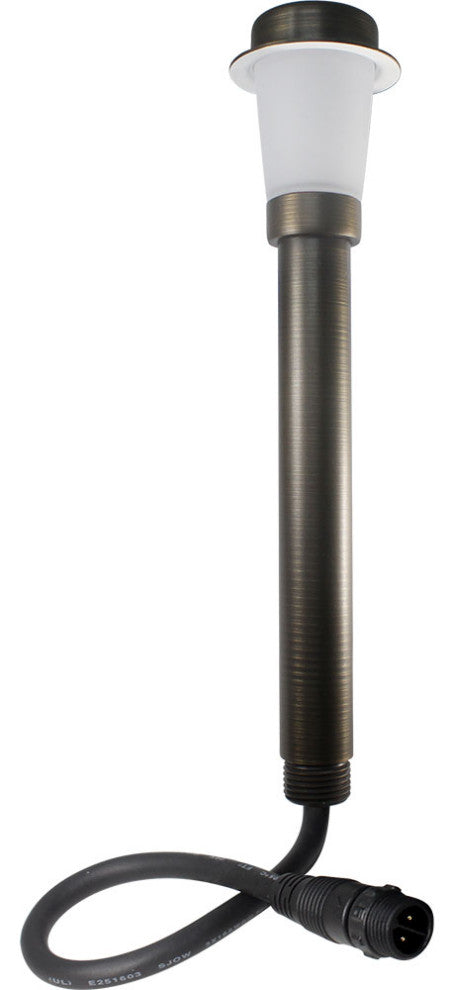 6 Piece Mini Bollard Outdoor LED Area Light Kit, Frosted Diffuser, Bronze