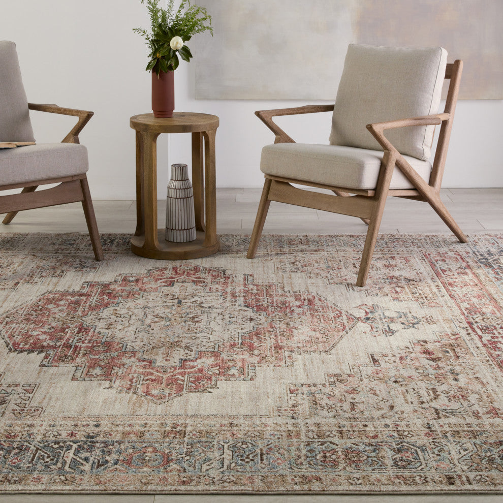Vibe by Jaipur Living Emory Medallion Red/ Blue Runner Rug 2'6"X8'