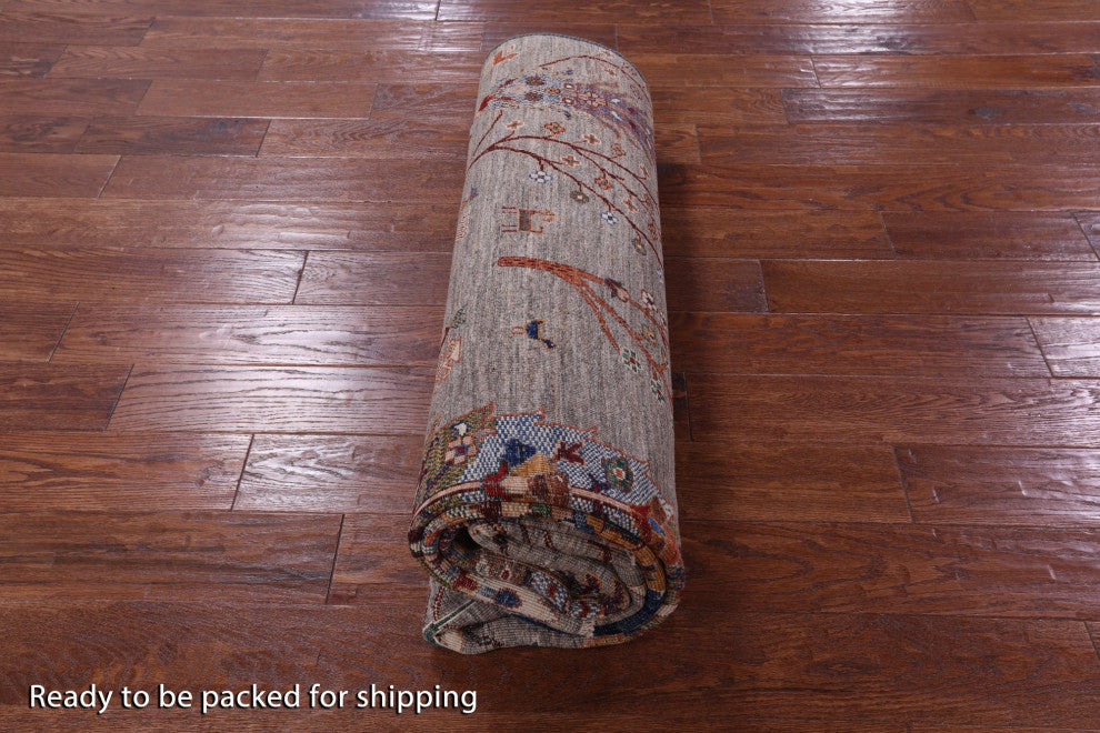 6' 7" X 9' 5" Persian Gabbeh Tribal Handmade Rug Q9613