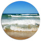Beautiful Empty Beach Under Blue Sky, Seashore Round Wall Art, 36"