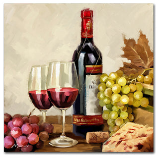 The Macneil Studio 'Vintage Wine' Canvas Art, 35"x35"