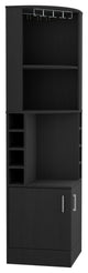 DEPOT E-SHOP Cairo Corner Bar Cabinet, Black