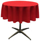 LA Linen Round Polyester Poplin, Red, 51" Round