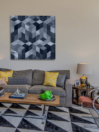 "Shaded Cubes" Painting Print on Wrapped Canvas