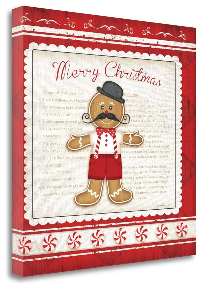 "Gingerbread Man" By Jennifer Pugh, Giclee Print on Gallery Wrap Canvas