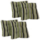 19" Squared Tufted Dining Chair Cushion, Set of 4, Eastbay Onyx