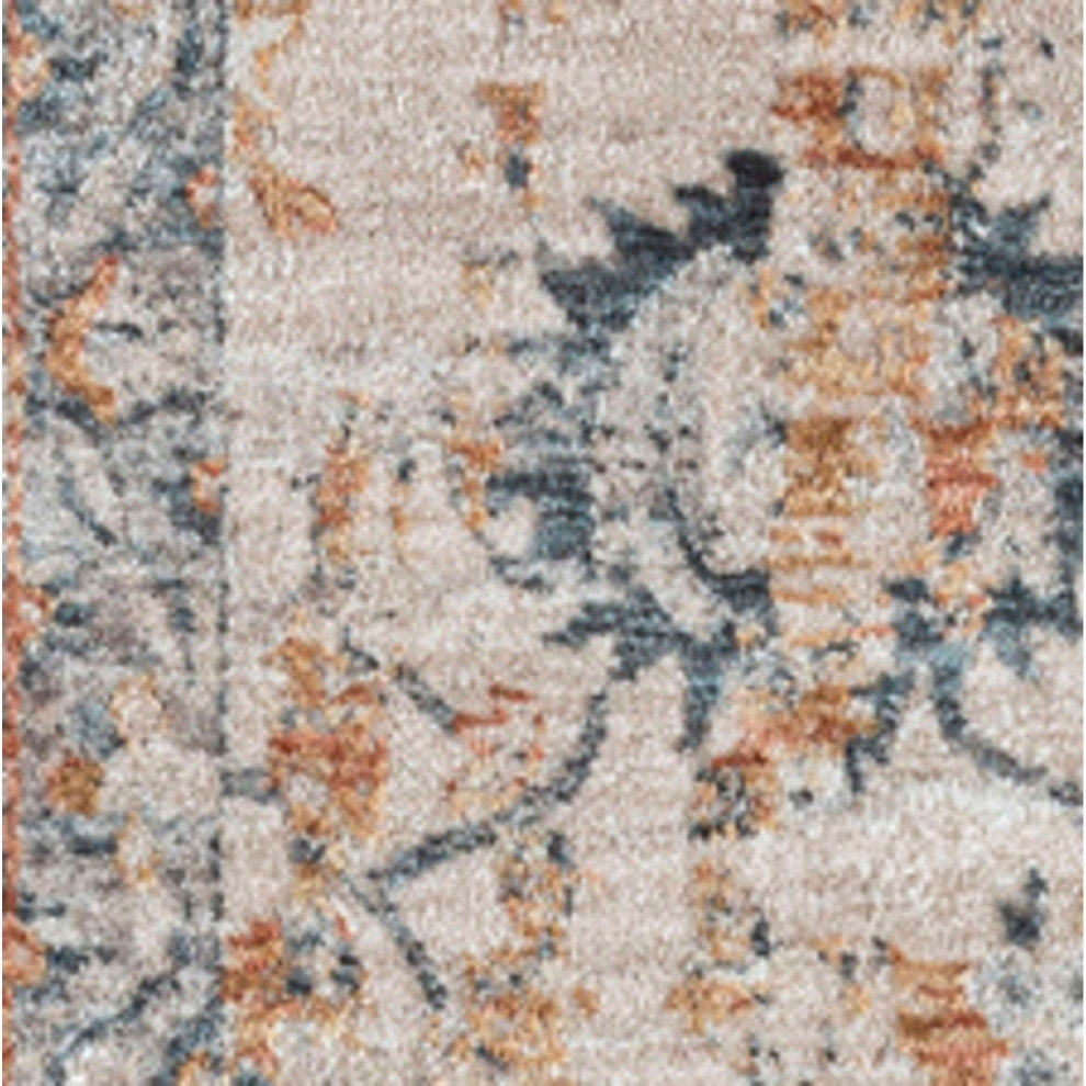 Manor Persian Floral Area Rug, Silver, 2'x2'11"