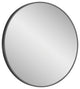 Vera 28 in. x 28 in. Modern Round Framed Matte Black Wall Mount Mirror
