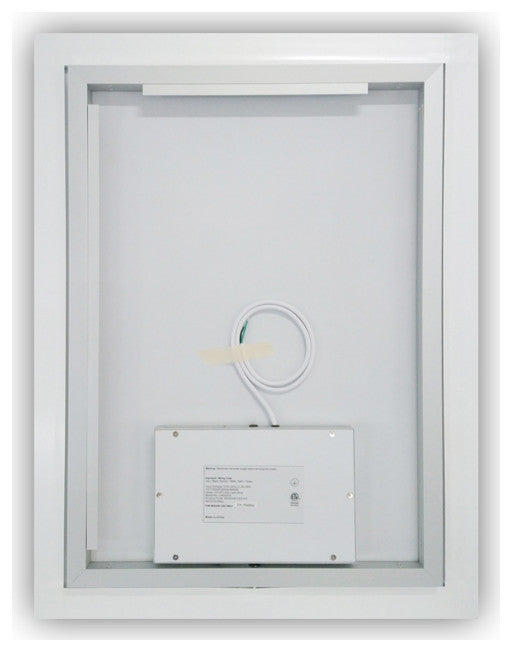 Rectangle Illuminated Bathroom/Vanity Wall Mirror, 24 Inch