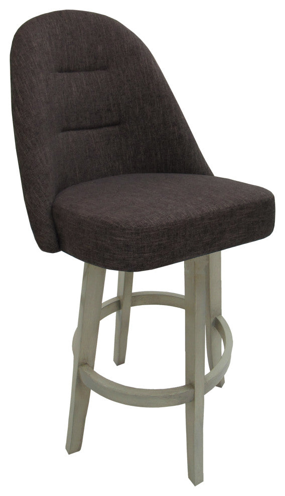 Swivel Counter 26" 30" Extra Tall 34" Wood Bar Stool M-235 Vivian Base, Brown