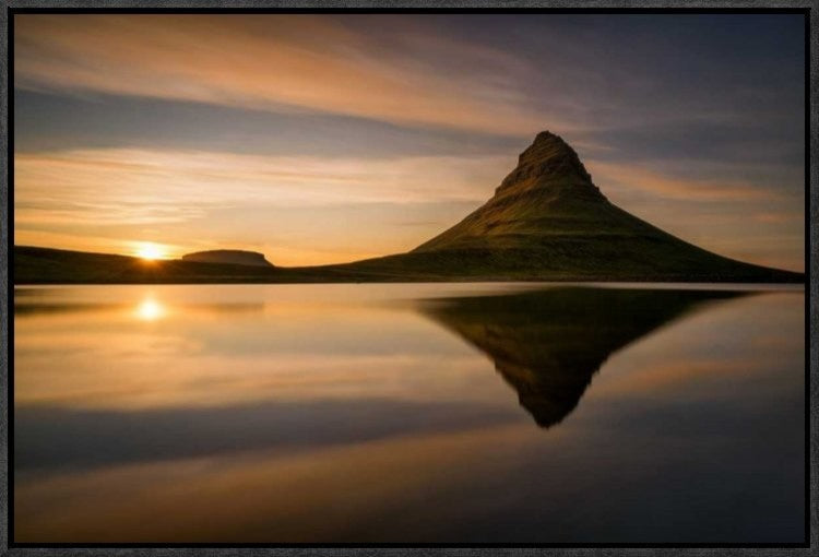 "Kirkjufell" Framed Canvas Giclee by Wojciech Kruczynski, 23x16"