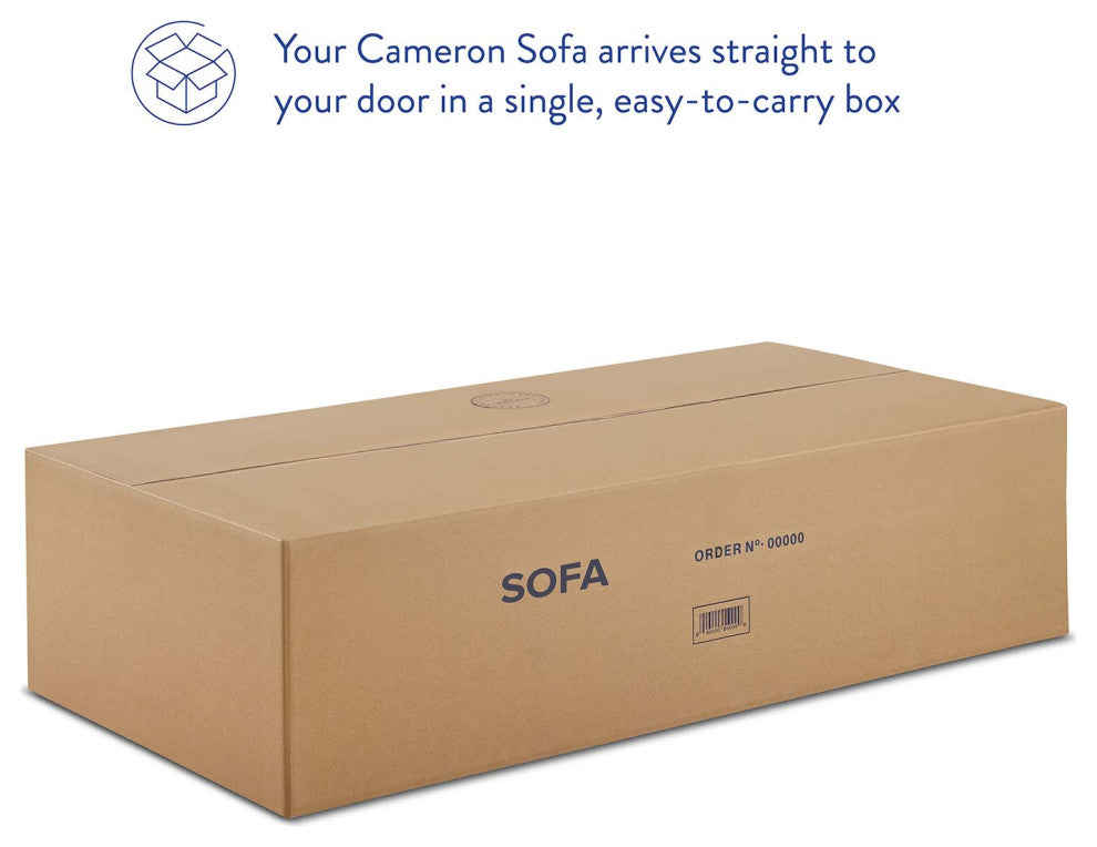 Cameron Tufted Fabric Sofa Teal