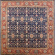 Ahgly Company Indoor Square Mid-Century Modern Area Rugs, 7' Square