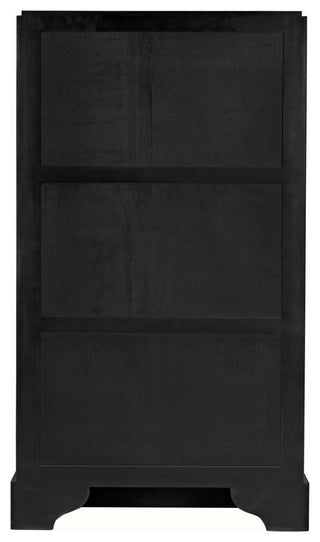 Noho Hutch, Hand Rubbed Black With Light Brown Trim