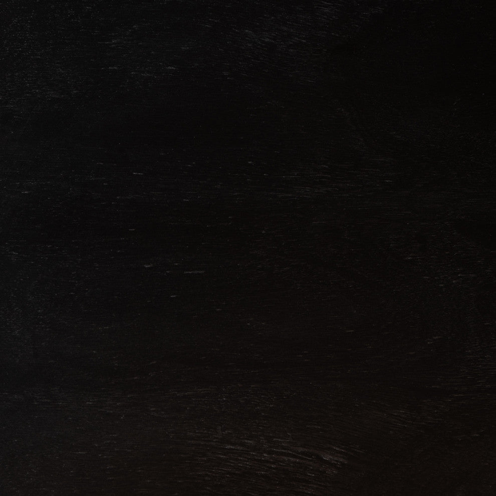 Halen Brown Woven Rattan and Black Wood Finished 2-Piece Cane Dining Chair Set