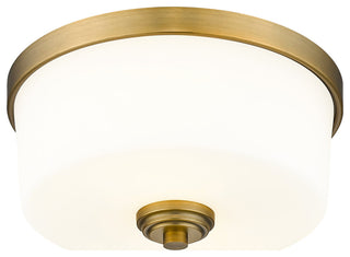 Z-Lite 220F2 Arlington 2 Light 12"W Flush Mount Drum Ceiling - Matte Black