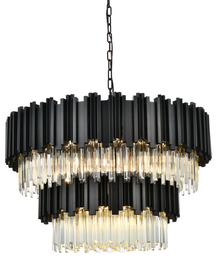 Home Living 32" Chandelier, Black