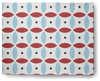 Geometric Spring Chenille Rug, Ligonberry Red, 8'x10'