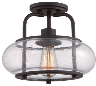 Trilogy 1-Light Semi-Flush Mount, Old Bronze