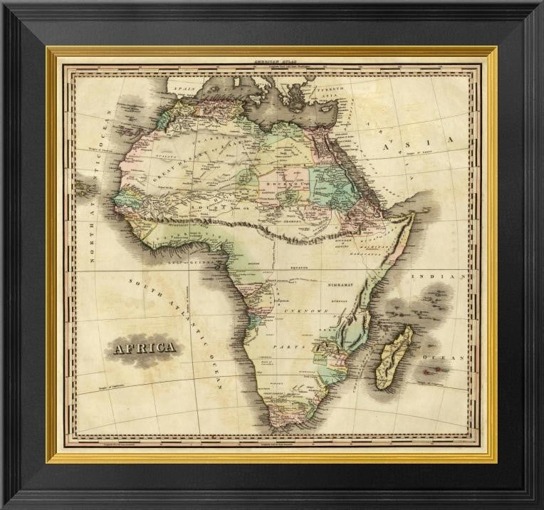 "Africa, 1823" Framed Canvas Giclee by Henry S. Tanner, 20x19"