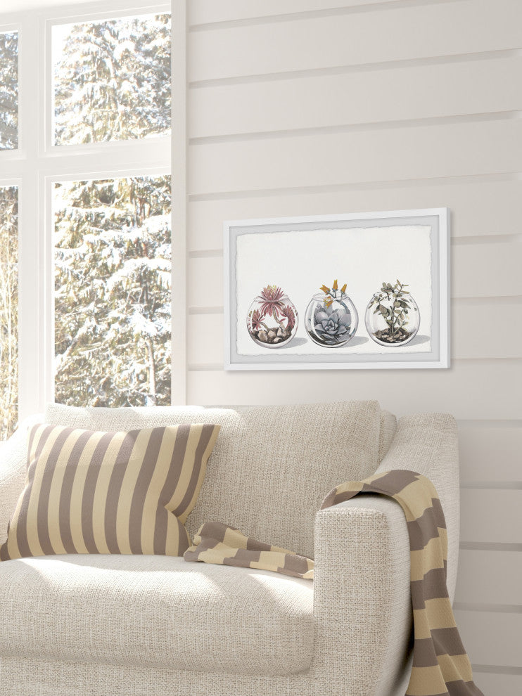 "Delicate Planters" Framed Painting Print, 36x24