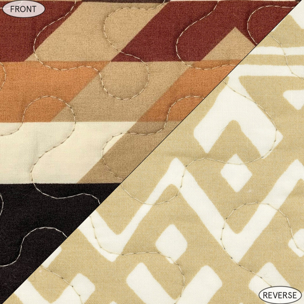 3-Piece Yosemite Western Aztec Reversible Quilt Set, King