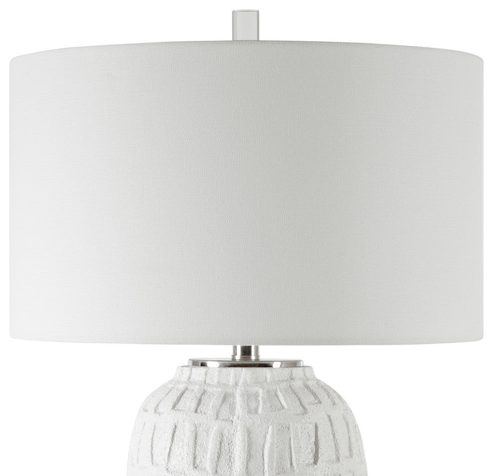 Uttermost Caelina Textured White Table Lamp