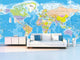 World Political Map Wall Decal, 62"x42"