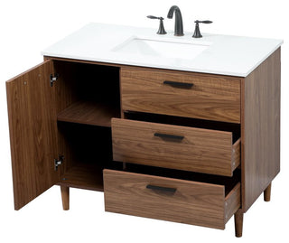 Bailey 22" Modern Walnut Brown-Light Bathroom Vanity