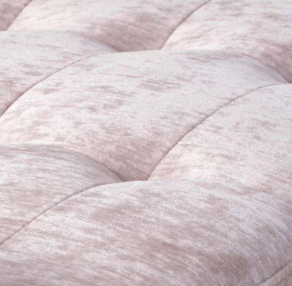 TOV Furniture Eileen Slub Velvet Blush Bench