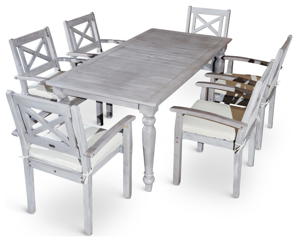 DTY Outdoor Living Castlewood Canyon Dining Set, 7-Piece Rectangular Dining Set