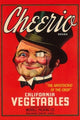 Cheerio Brand California Vegetables- Framed Paper Poster 20" x 30"