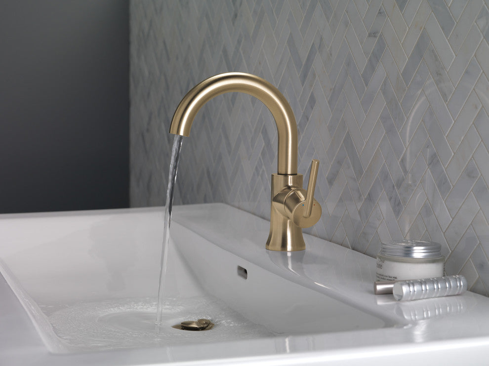 Delta Trinsic Single Handle High-Arc Faucet, Champagne Bronze, 559HA-CZ-DST