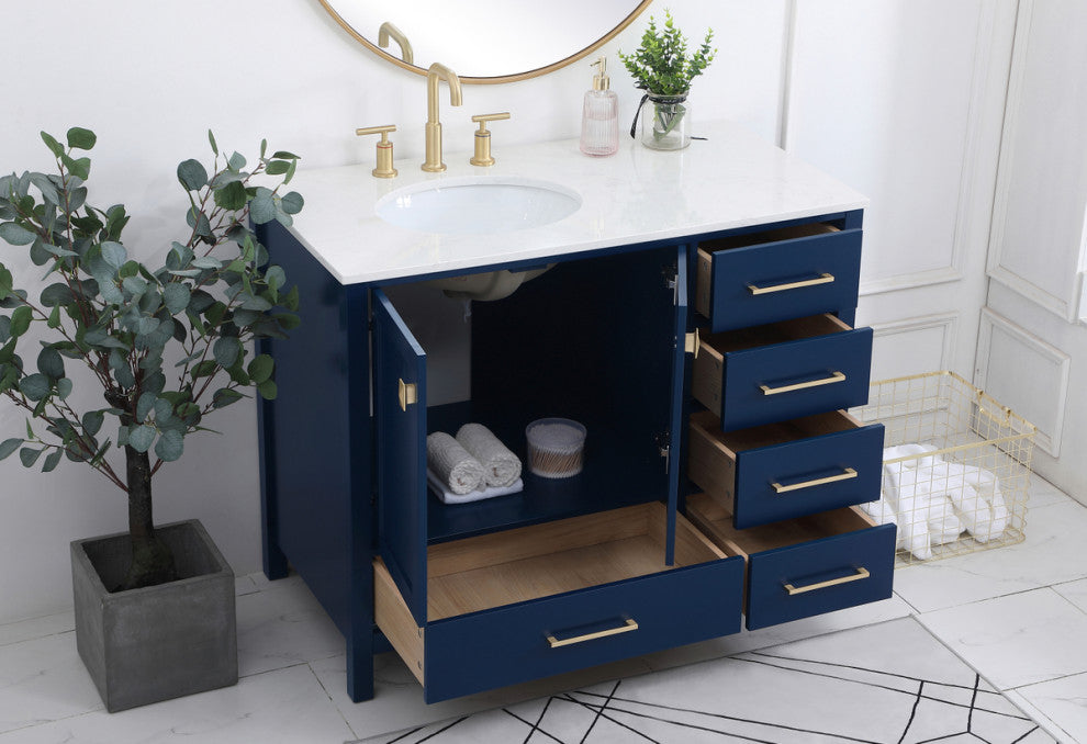Isabel Blue 42" Single Sink Bathroom Vanity