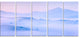 "Silhouettes of Morning Mountains" Landscape Photo Wall Art, 5 Panels, 60"x28"