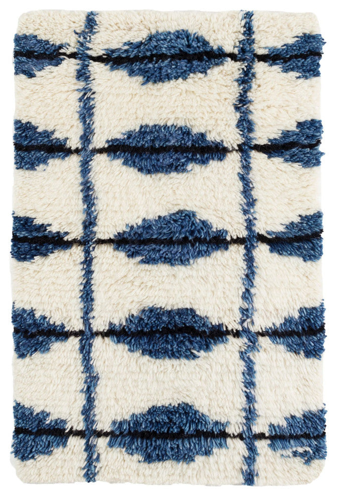 Dash & Albert Noma Indigo Handwoven Wool Rug, Blue, 5' x 8'