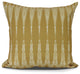 Peace 1, Geometric Print Outdoor Pillow, Gold, 18" x 18"
