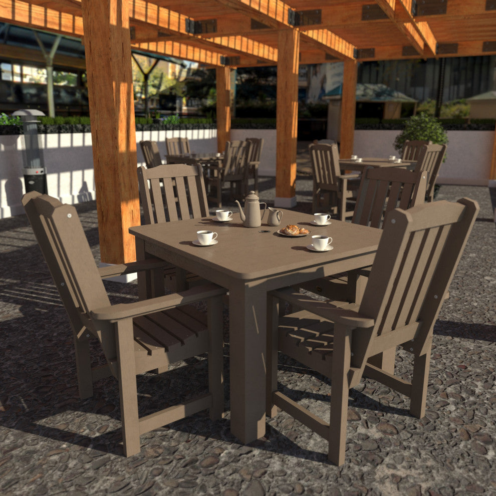 Springville 5-Piece Square Dining Set, Weathered Acorn, Woodland Brown