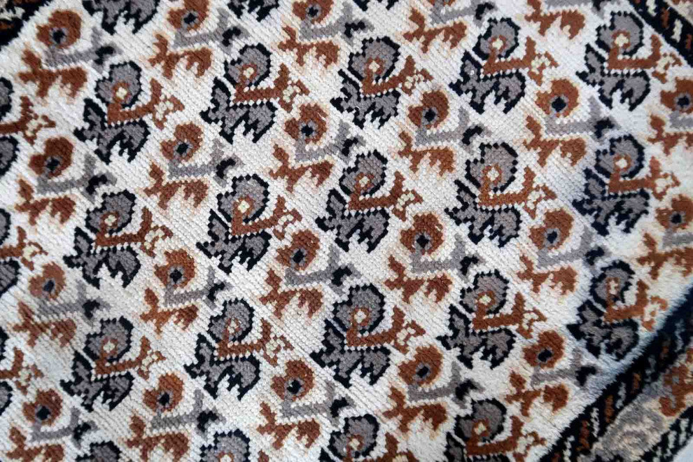 Vintage French Savonnerie Rug 2.7'x4.5', 83cmx138cm 1960s